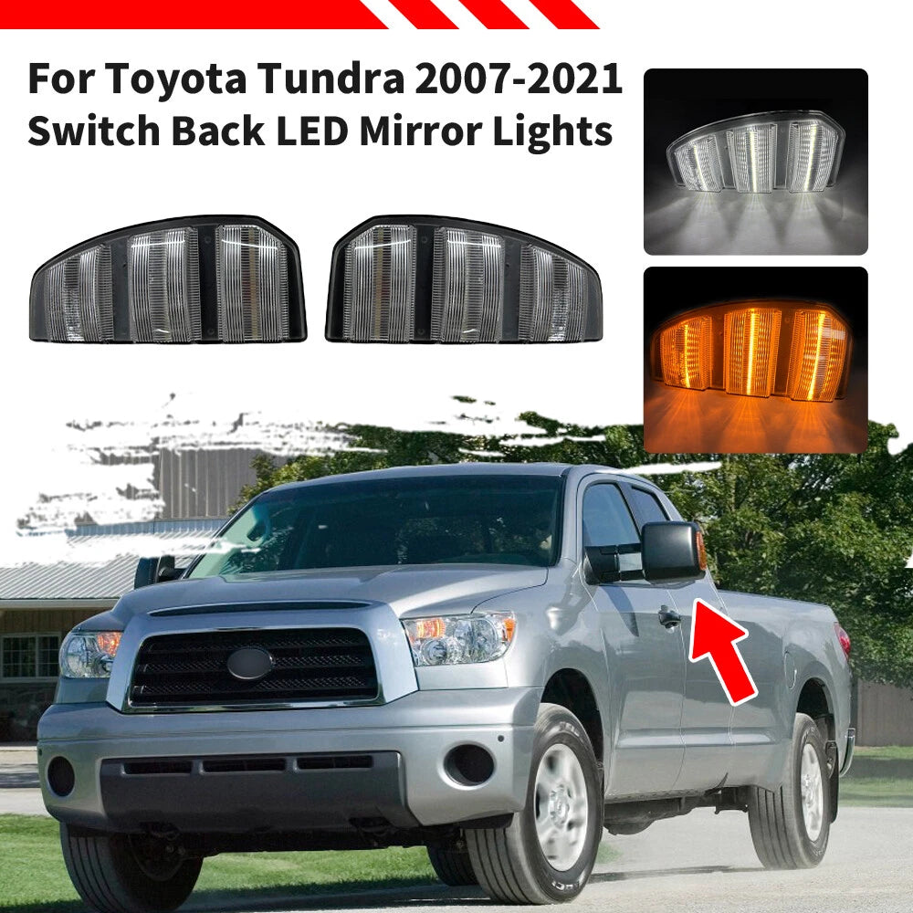 Sequential LED Side Towing Mirror Turn Signal Lamps for Toyota Tundra (2007–2021)