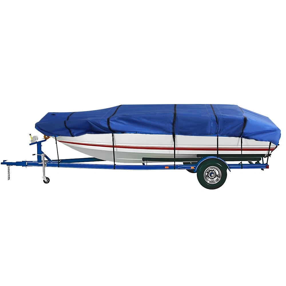 Heavy Duty 600D Waterproof Trailerable Jon Boat Cover 16Ft