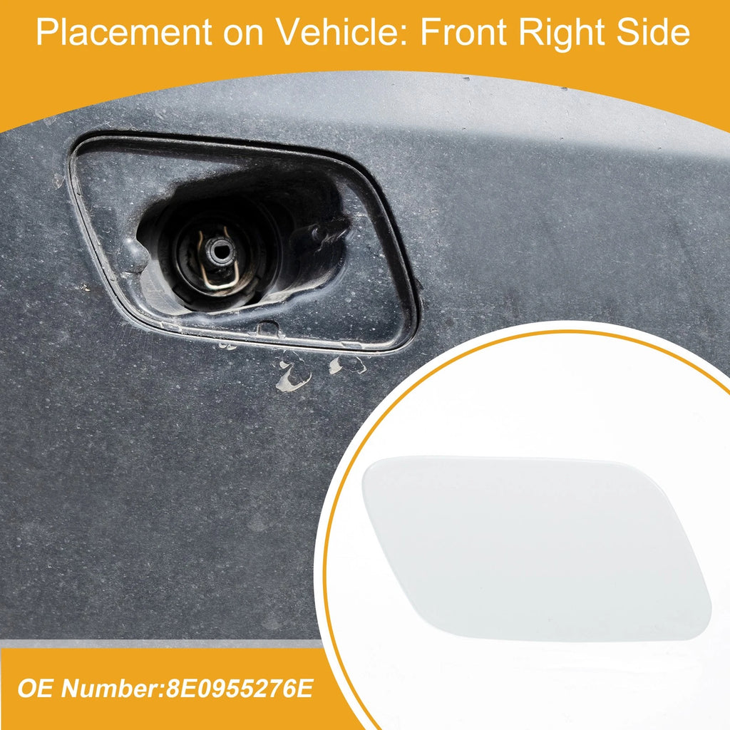 Front Right Washer Nozzle Cover Cap Replacement for Audi A4 (2005–2008)