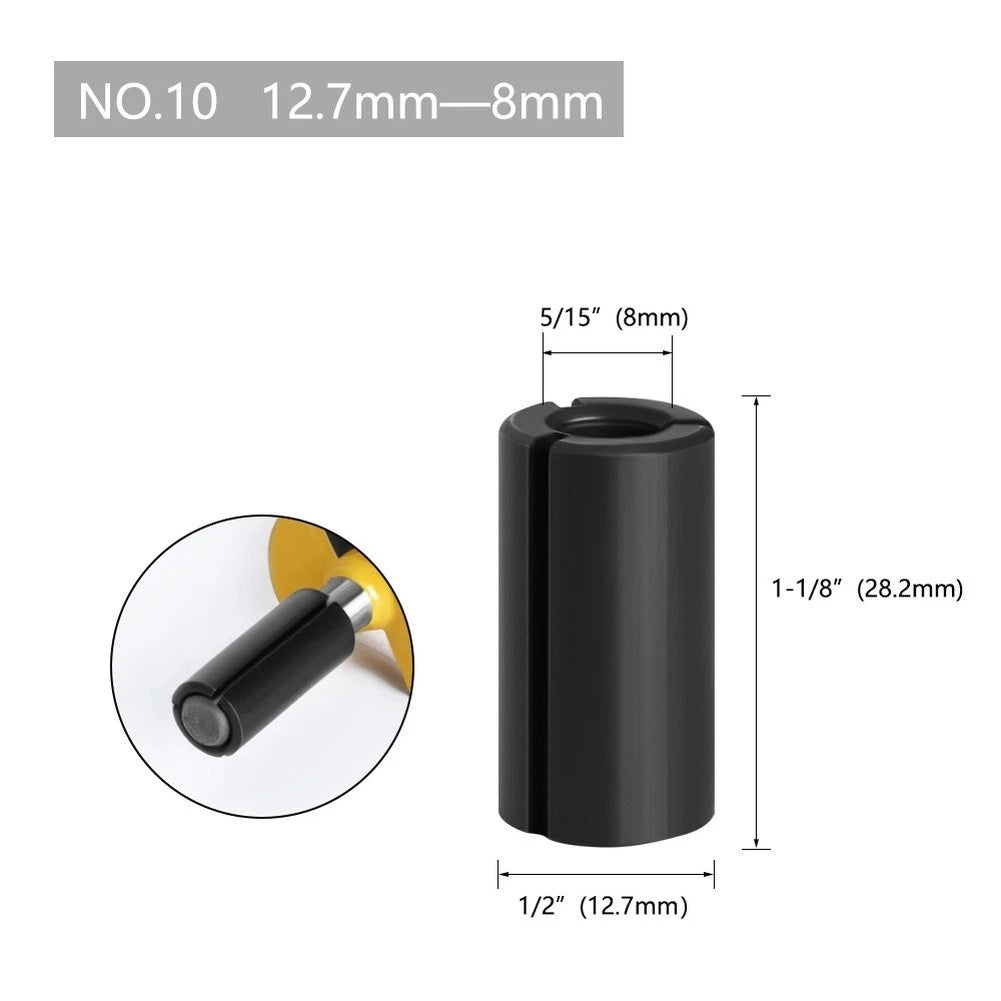 12pcs CNC Router Bit Adapter Set for Milling Tool Conversion