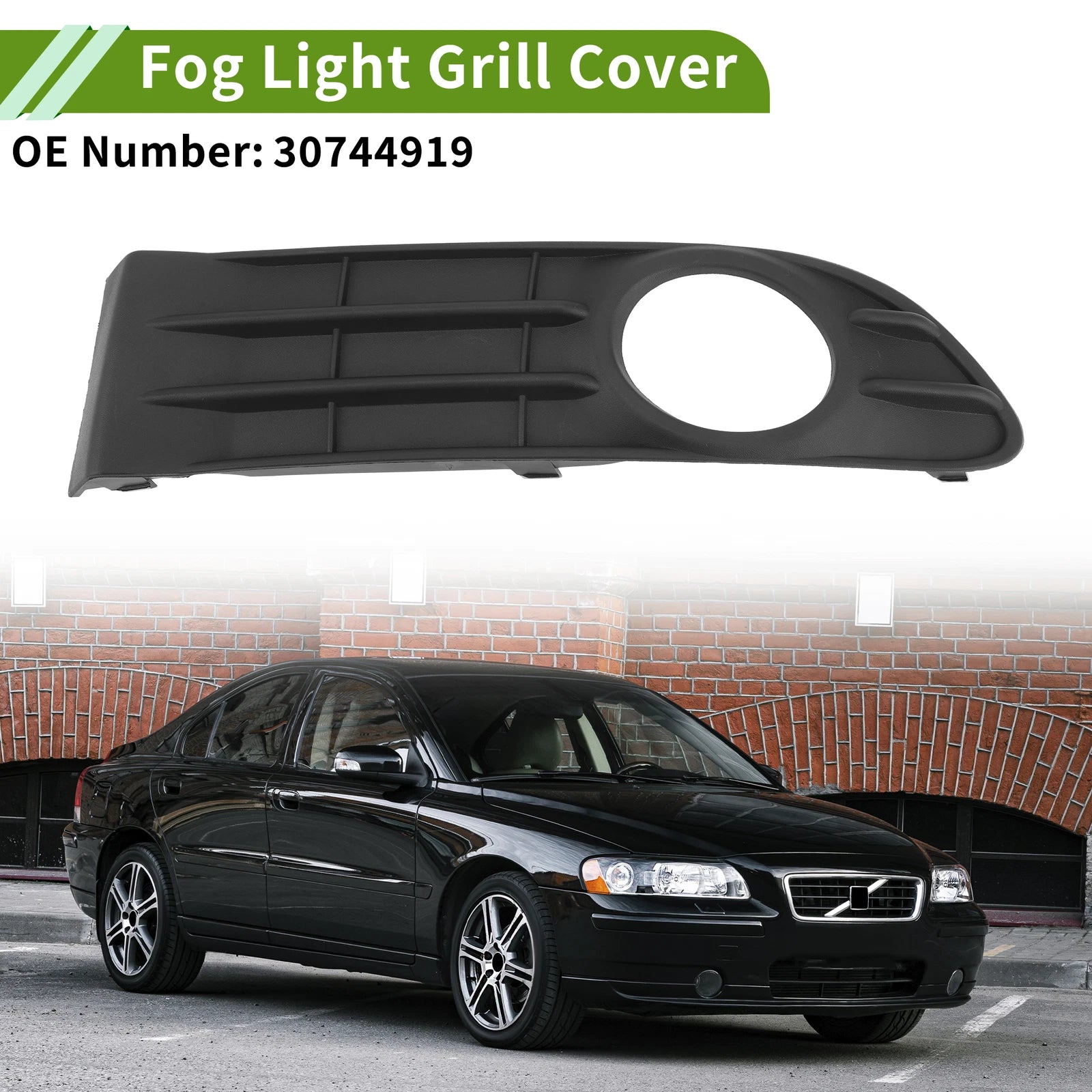 Fog Light Grill for Volvo S40 (2007–2012) No. 30744919 Black