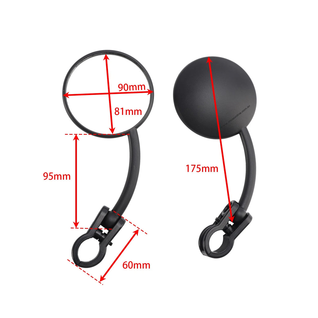 Enduro Mirrors Pair for Motorcycle ATV MX (Clamp On)