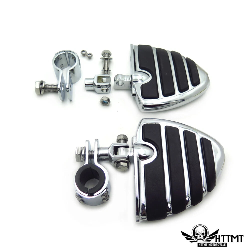 1" 1-1/4" Wing Rubber Front Footrest Peg for Harley (Engine Guard Highway)