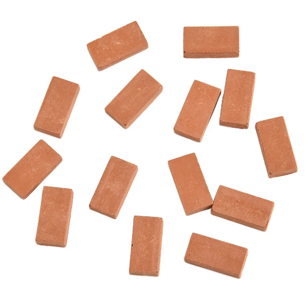 50pcs Miniature Brick Red Clay Models for Landscaping HO N Scale