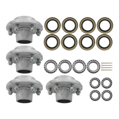 6-5.5" Galvanized Trailer Wheel Hub Kits for 6000 #42 Trailer Axles