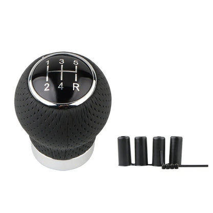 Black Leather Shift Knob for 5 Speed and 6 Speed Manual