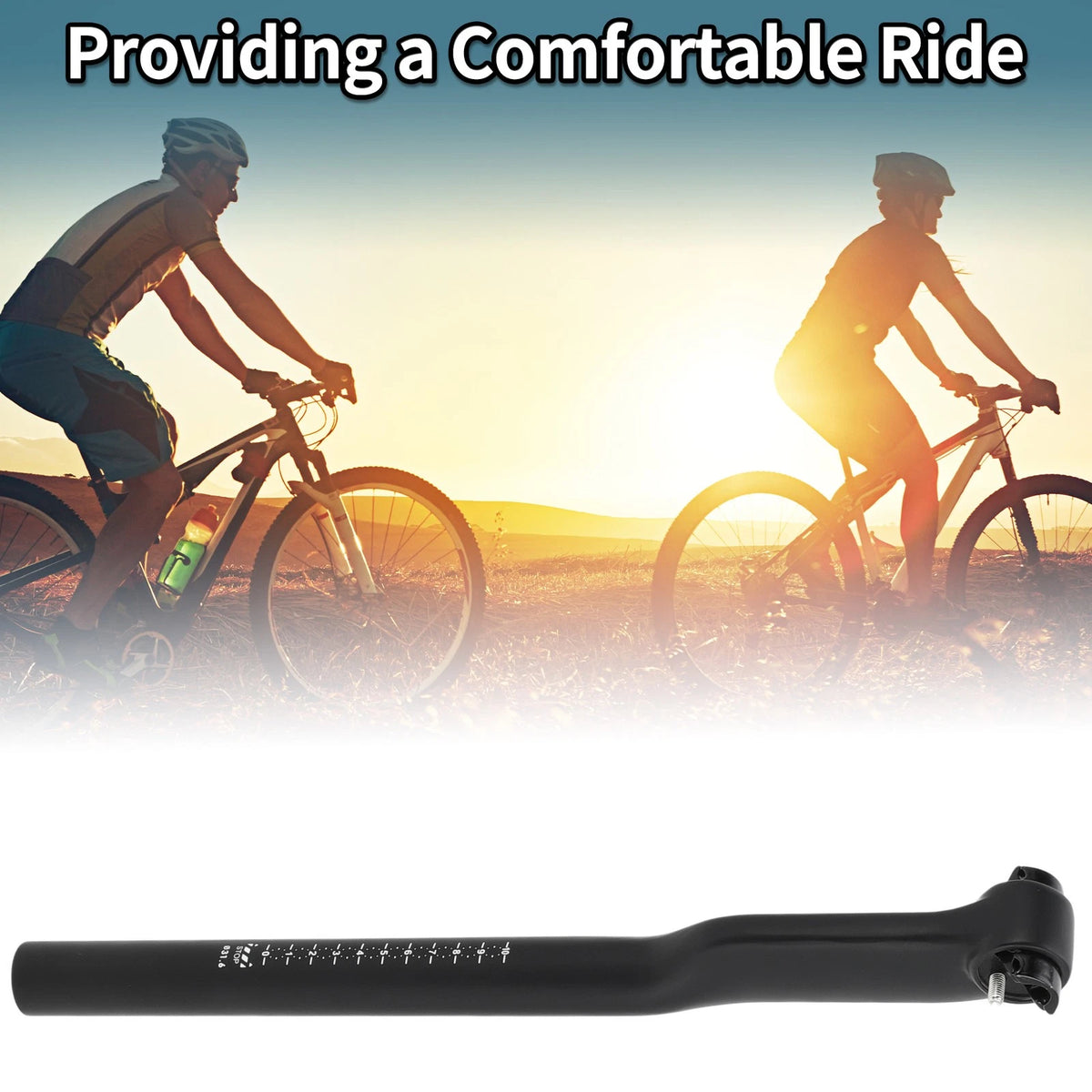 Bike Seat Post 31.6x400mm Adjustable Saddle Height for Universal Fit (2000–2026)