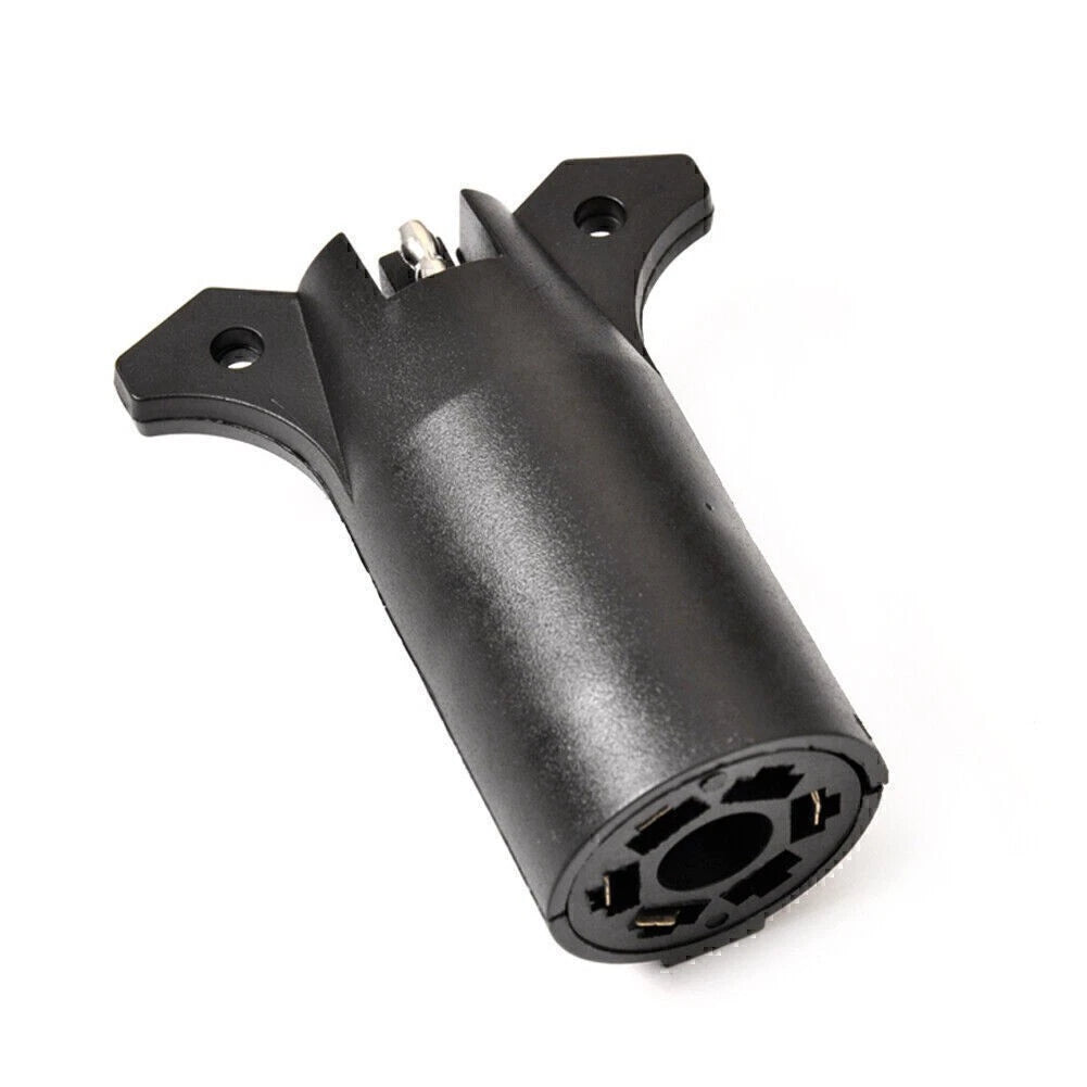 7 Way Round to 4 Pin Flat Trailer Light Adapter Plug Connector