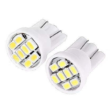 10Pcs T10 White LED Bulbs for Trunk License Plate Lights (12V)