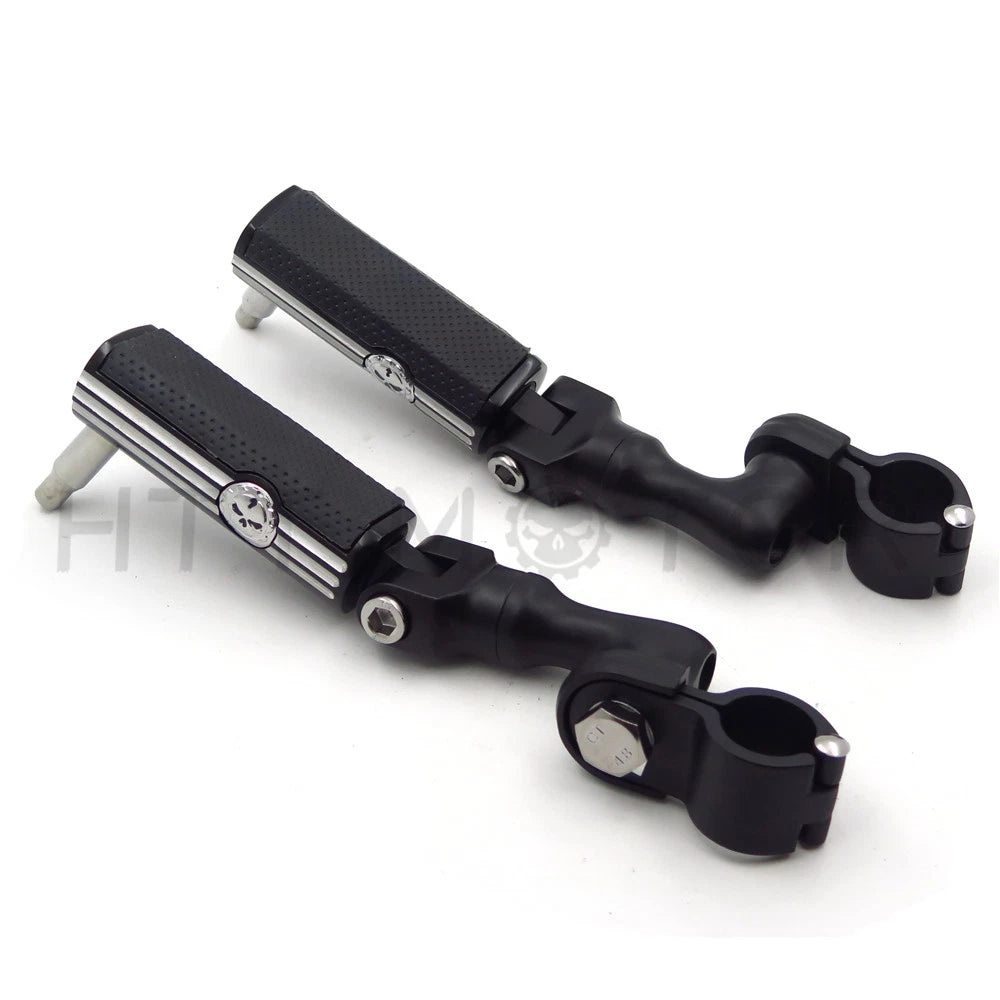 Footpeg Mounting Kit for Gear Skull (1.5", Black, Short, Angled)