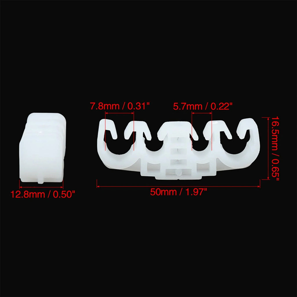 4 Way Fuel Line Hose Retaining Clip 16.5mm for Volkswagen (50 Pack)