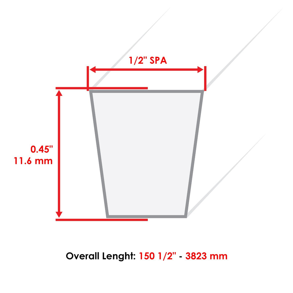 Deck Belt Replacement for John Deere Z425 Z445 48 in Deck (UP-10000)