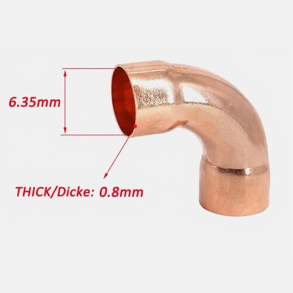 10pcs 90deg Copper Sweat Elbow Fitting Compatible with For Car Truck RV AC