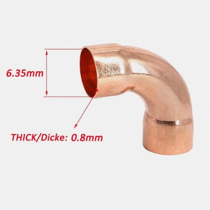 10pcs 90deg Copper Sweat Elbow Fitting Compatible with For Car Truck RV AC