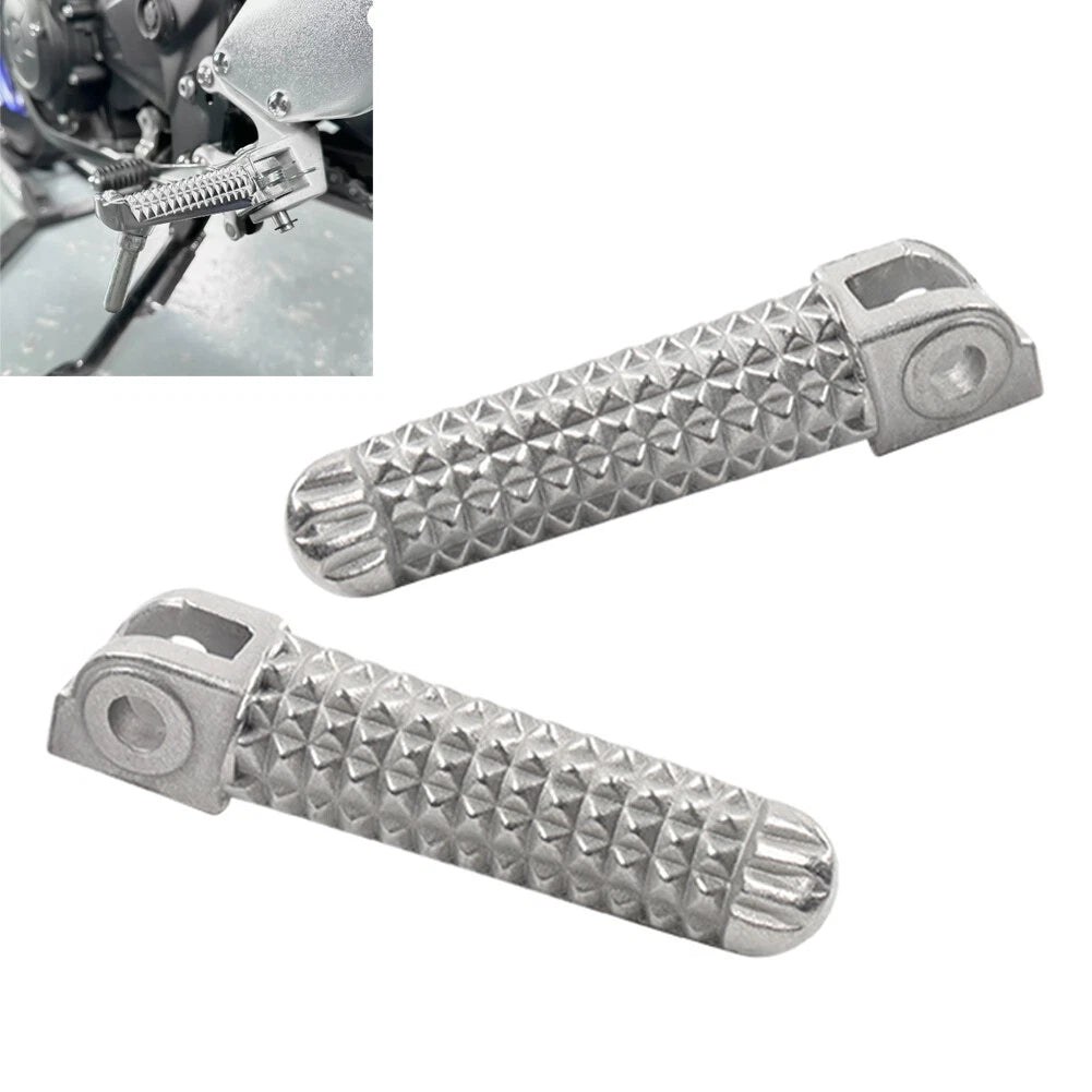2X Chrome Front Foot Pegs for Yamaha MT-07 Tracer (2016–2021)