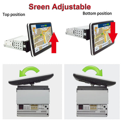 1 DIN 10.1" Touch Screen Android 9.0 Car Stereo for Universal Fit (2010–2023)