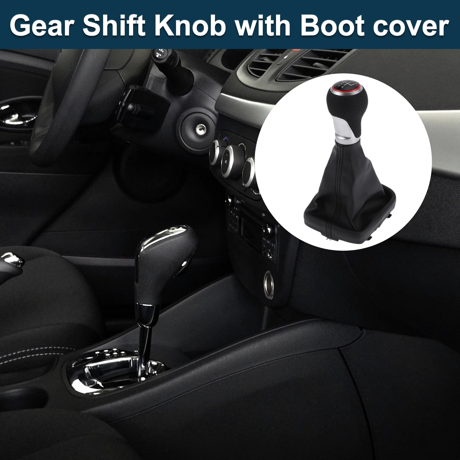 5 Speed Shift Knob with Boot Cover for Audi A3 S3 8P (2003–2013)