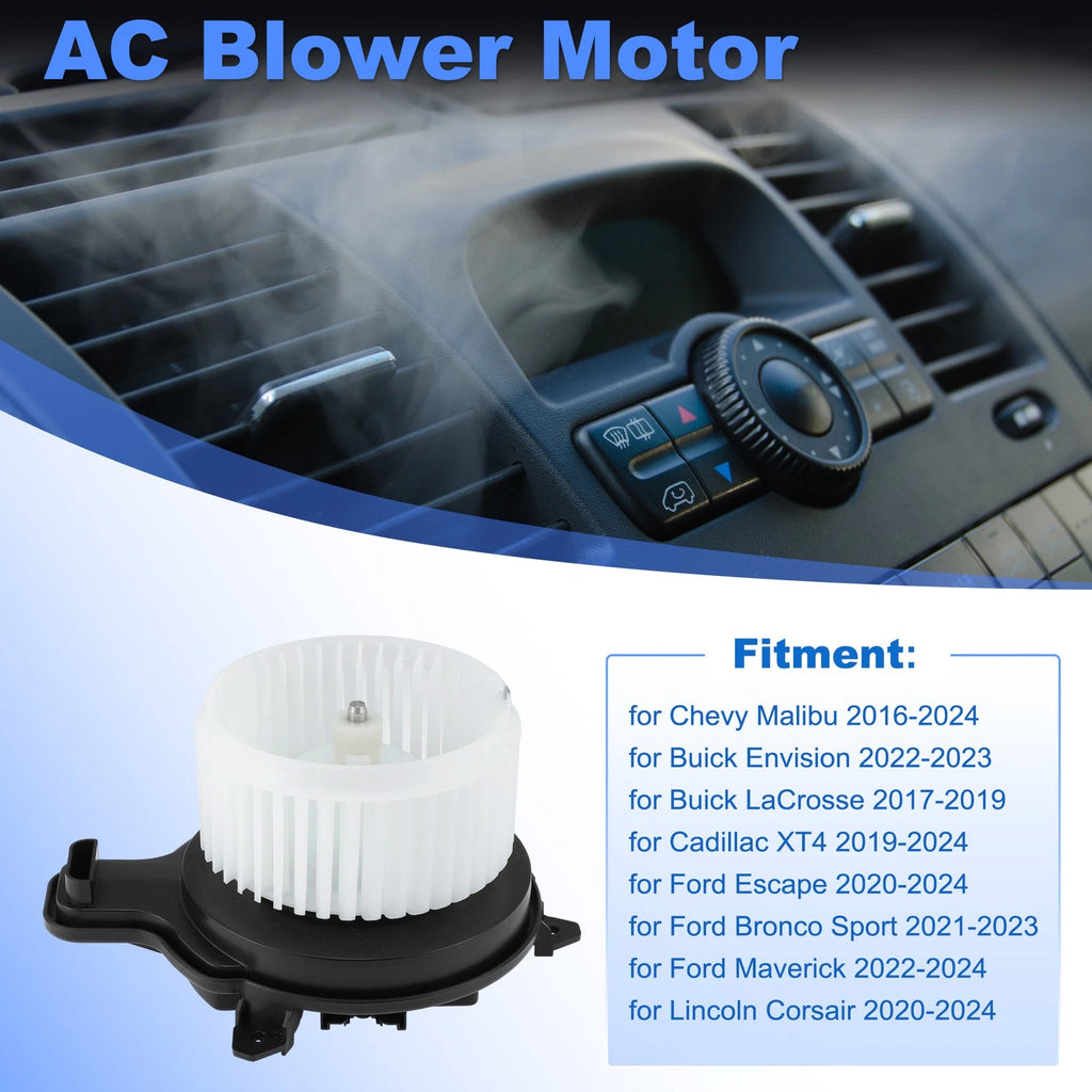 AC Heater Blower Motor Replacement for Chevy Malibu 2016-2024
