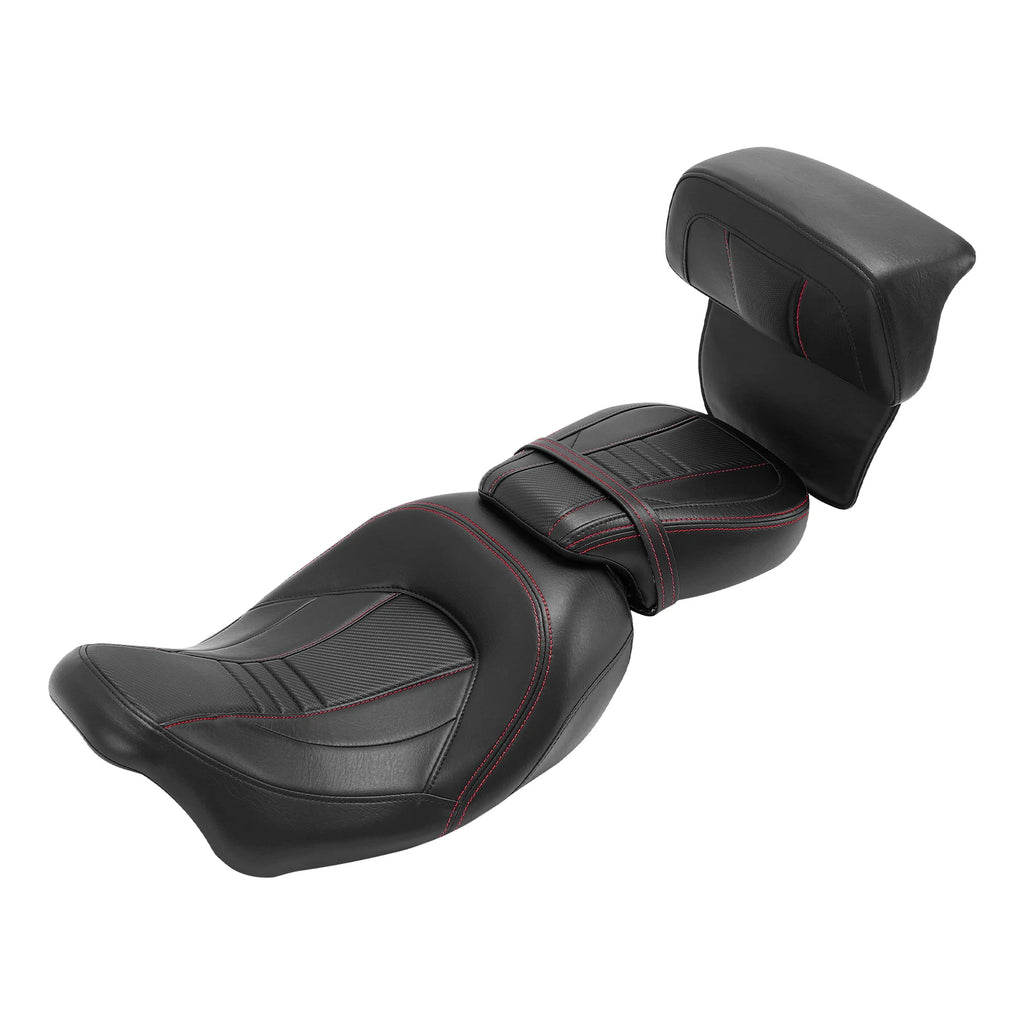 Driver Passenger Seat & Trunk Backrest Pad for Harley Touring (2014–2023)