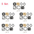 Set of 5 Carburetor Repair Kits for Tillotson Homelite X-12 (RK-23HS, RK-17HS)