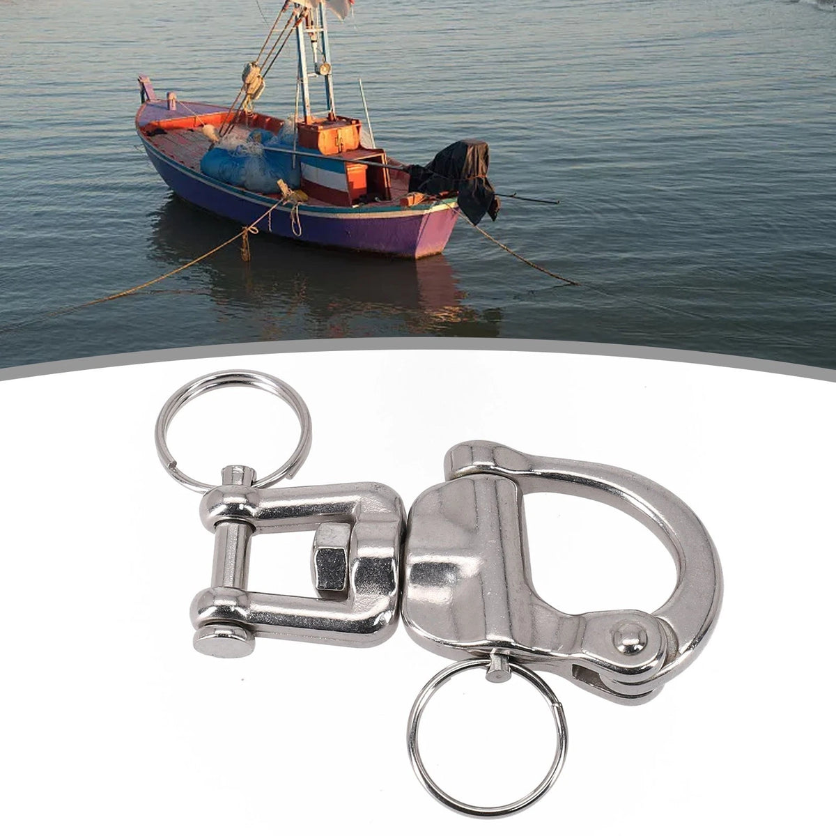 316 Stainless Steel Jaw Swivel Snap Shackle for Various Applications