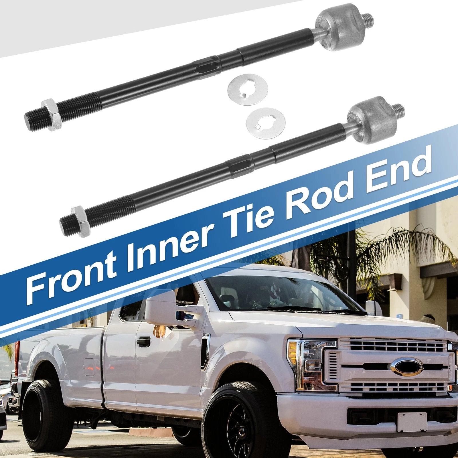 2pcs Front Inner Tie Rod End Links Replacement for Dodge Ram 1500 (2011–2012)