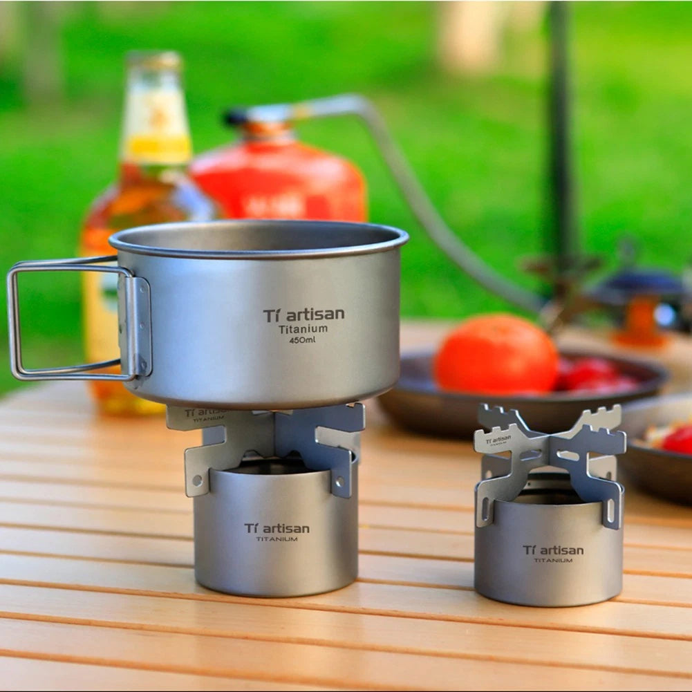 Titanium Alcohol Stove for Outdoor Cooking