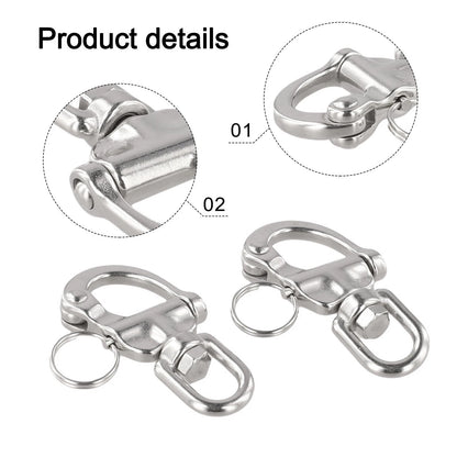 316 Stainless Steel Quick Release Snap Shackles for Boats