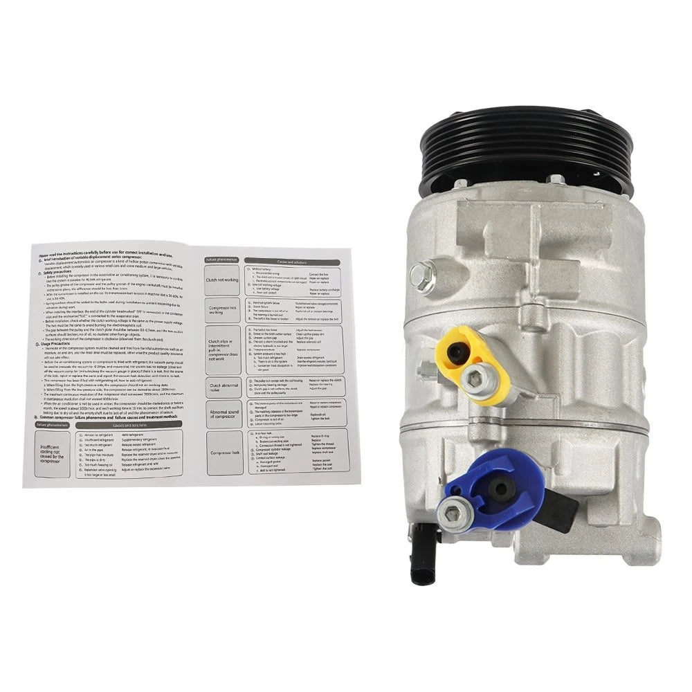 A/C Compressor + Clutch for Volkswagen Touran (2003–2015)