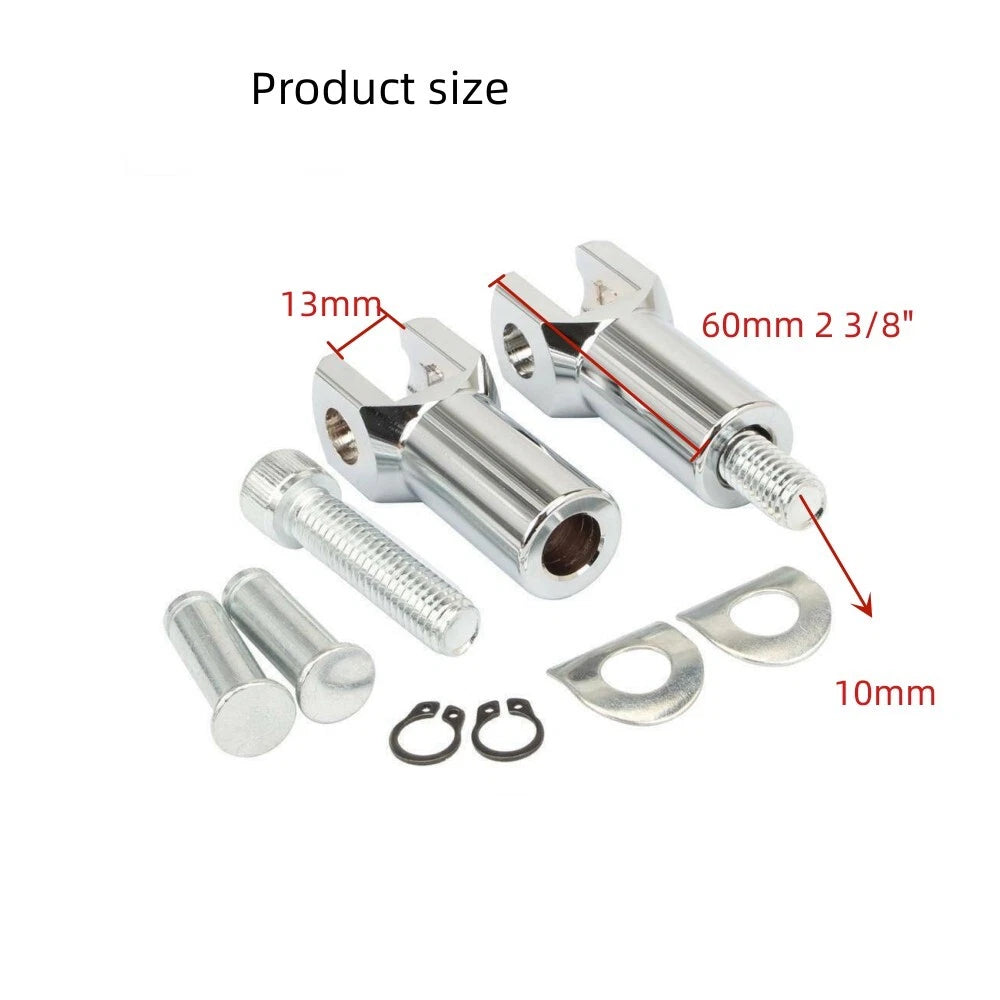 Chrome Passenger Foot Peg Rest Support Mount Clevis for Harley Softail (2000–2006)