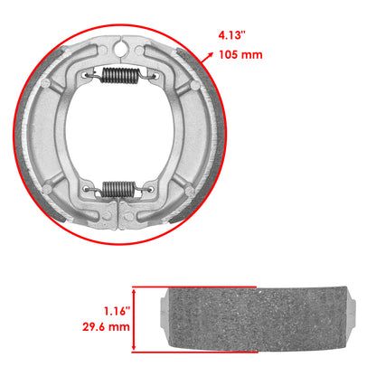Front Brake Shoes Replacement for Kawasaki KD100 Mini (1976–1979)