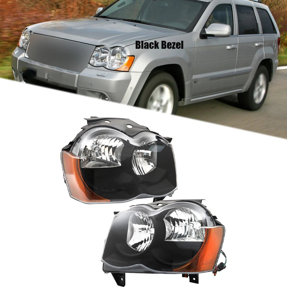 Headlamps Pair Left+Right for Jeep Grand Cherokee (2008–2010)