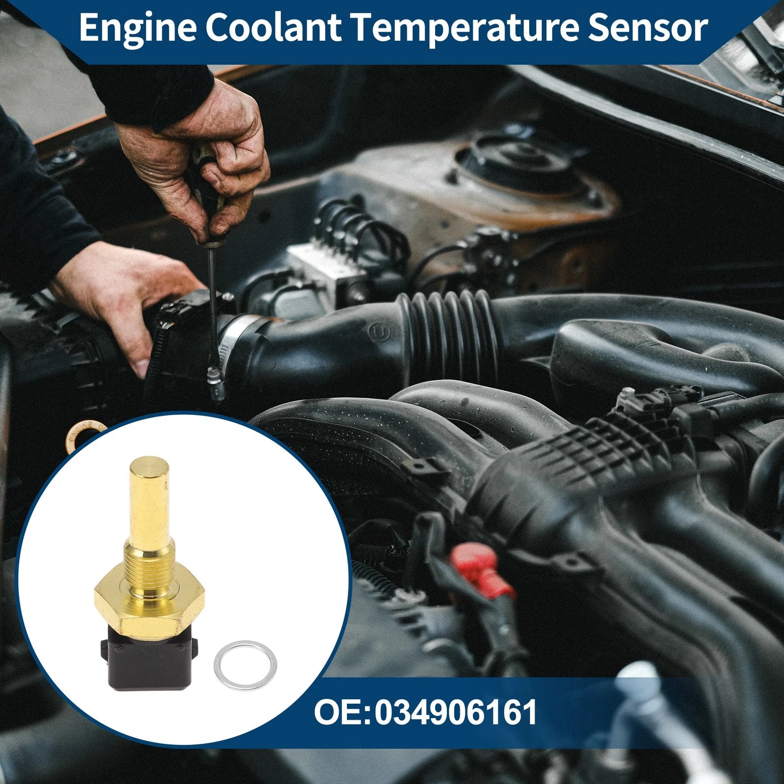 Engine Coolant Temperature Sensor for Audi Volkswagen Water Temperature (2000–2015)