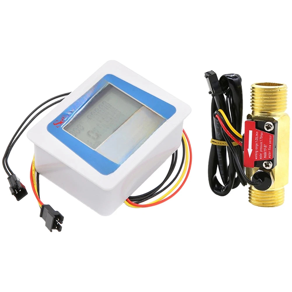 Digital Water Meter for Flow Rate Measurement (Battery Powered, LCD Display)