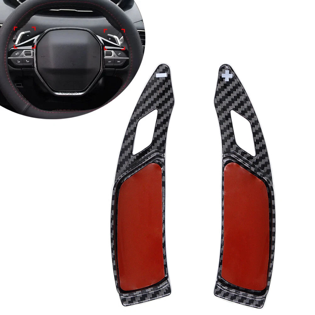 2Pcs Steering Wheel Shift Paddle Extension for Peugeot 508 3008 5008 (2008)