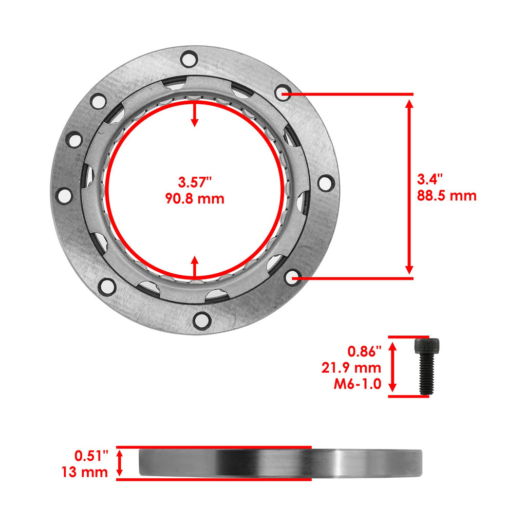 Starter Clutch Gear Gasket Replacement for Yamaha V Star 1100 XVS1100 (2005–2009)