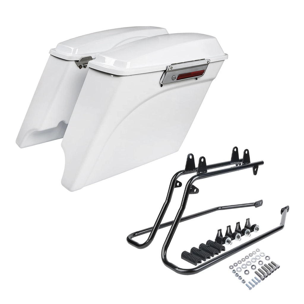 5" Stretched Saddlebags & Conversion Bracket for Harley Softail (1986–2017)