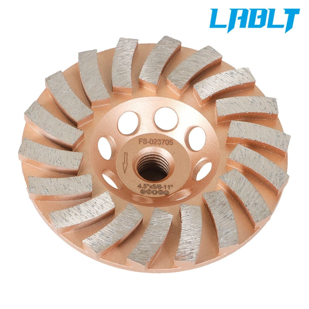 18 Turbo Diamond Grinding Wheels for Concrete (4.5", 5/8"-11 Arbor)