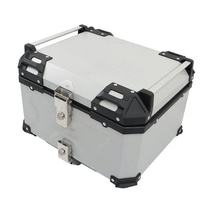 55L Waterproof Silver Motorcycle Tour Tail Box Trunk Storage Case