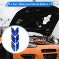 6 Pcs Leaf Pattern Bumper Sticker Decal for Car Waterproof Vinyl 10x3.5cm