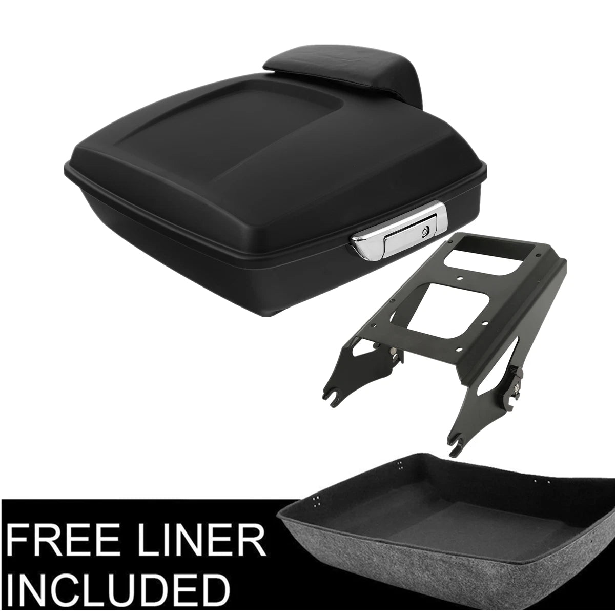 Chopped Trunk Mount Rack for Harley Touring (2009–2013) Matte Black