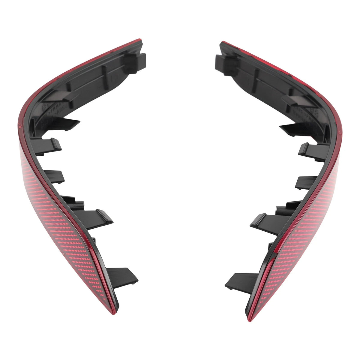 Bumper Reflector Pair for Mercedes-Benz GLK W204 (2013–2015) Red Lens ABS