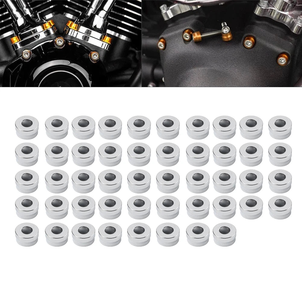 48X Engine Bolt Topper Caps for Harley Twin Cam Touring Road Glide Dyna (2000–2023)