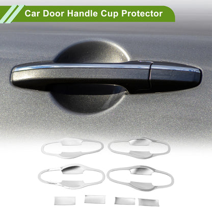 Set of 8 Chrome Door Handle Cup Protectors for Toyota RAV4 (2013–2018)