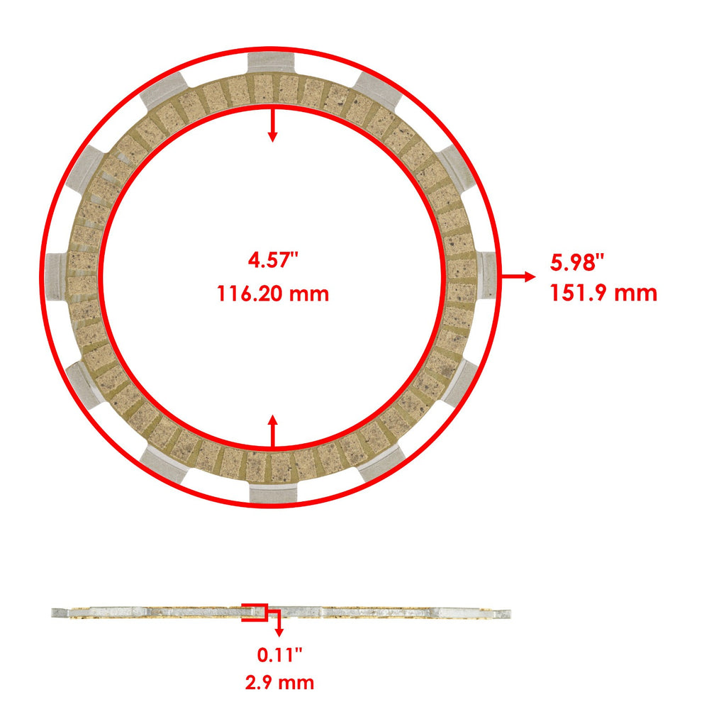 Clutch Friction Plates Replacement for Suzuki GZ250 (1999–2010)