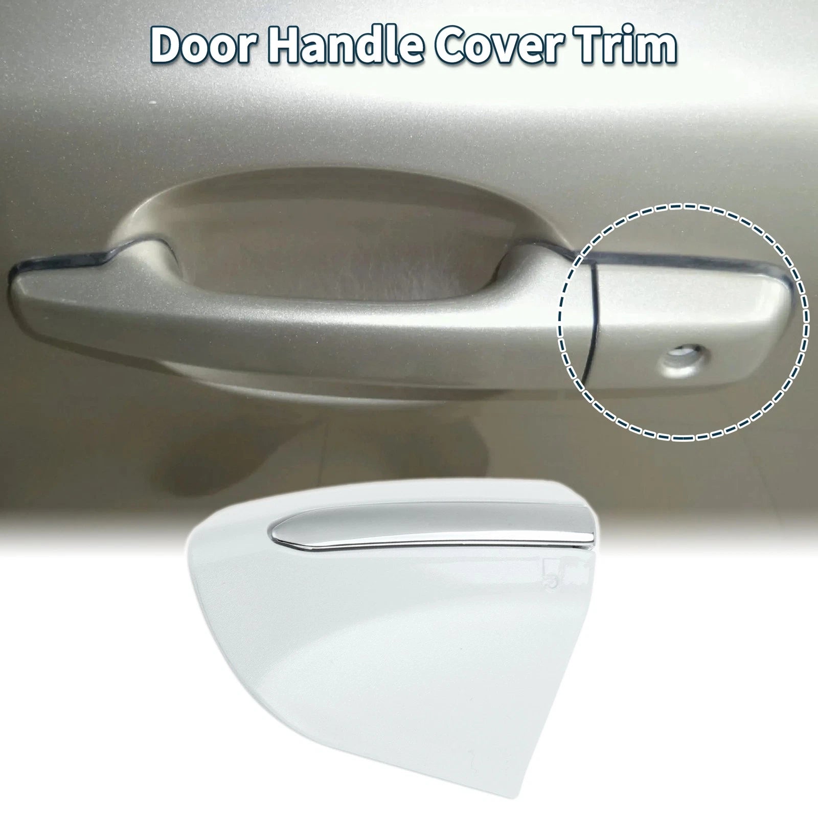 Front Left Door Handle Cover Trim Replacement for Ford Mondeo Edge Taurus (2013–2020)