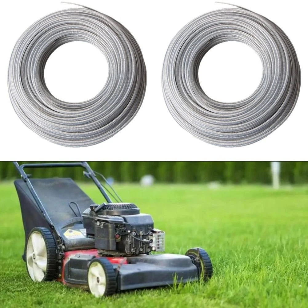 2X Steel Grass Cutting Line 4.0mm Diameter 15 Meters for Multiple Uses
