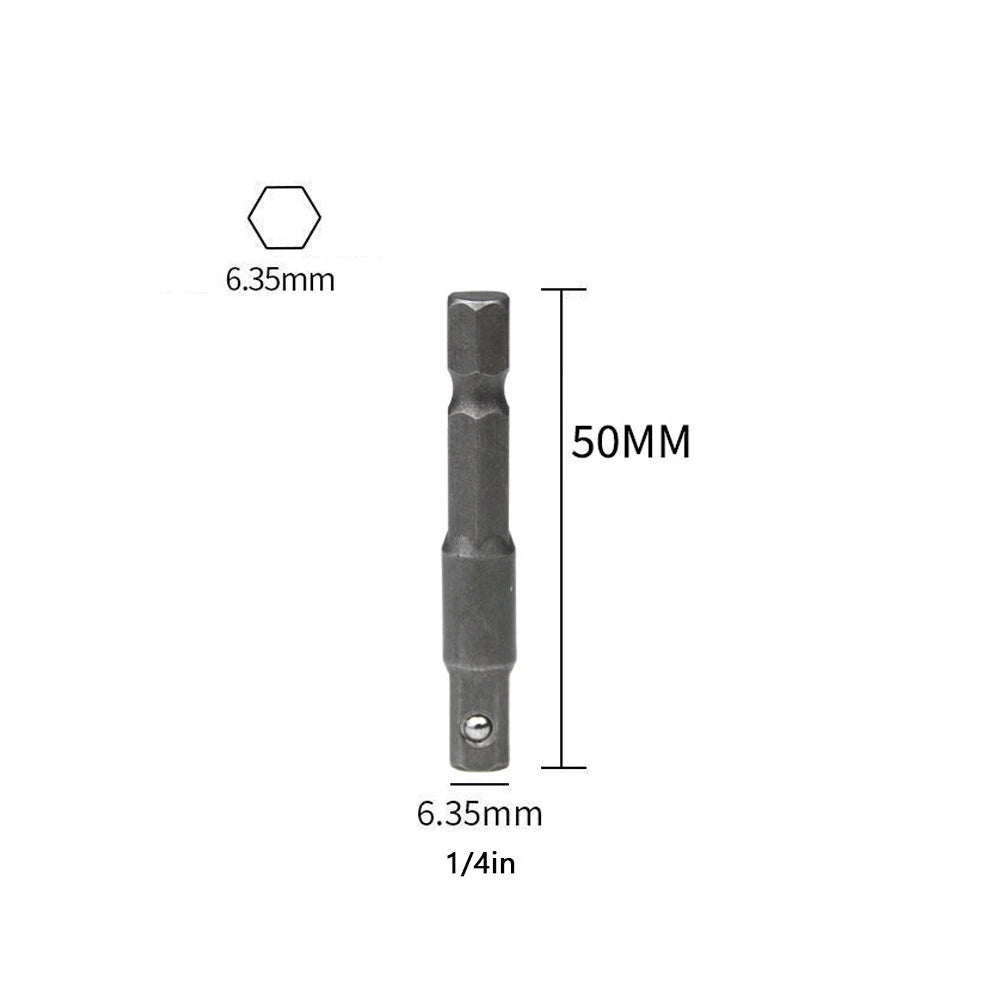 1/4 Hex Shank to 1/4 Socket Drive Adapter for Drill Drivers (Universal)