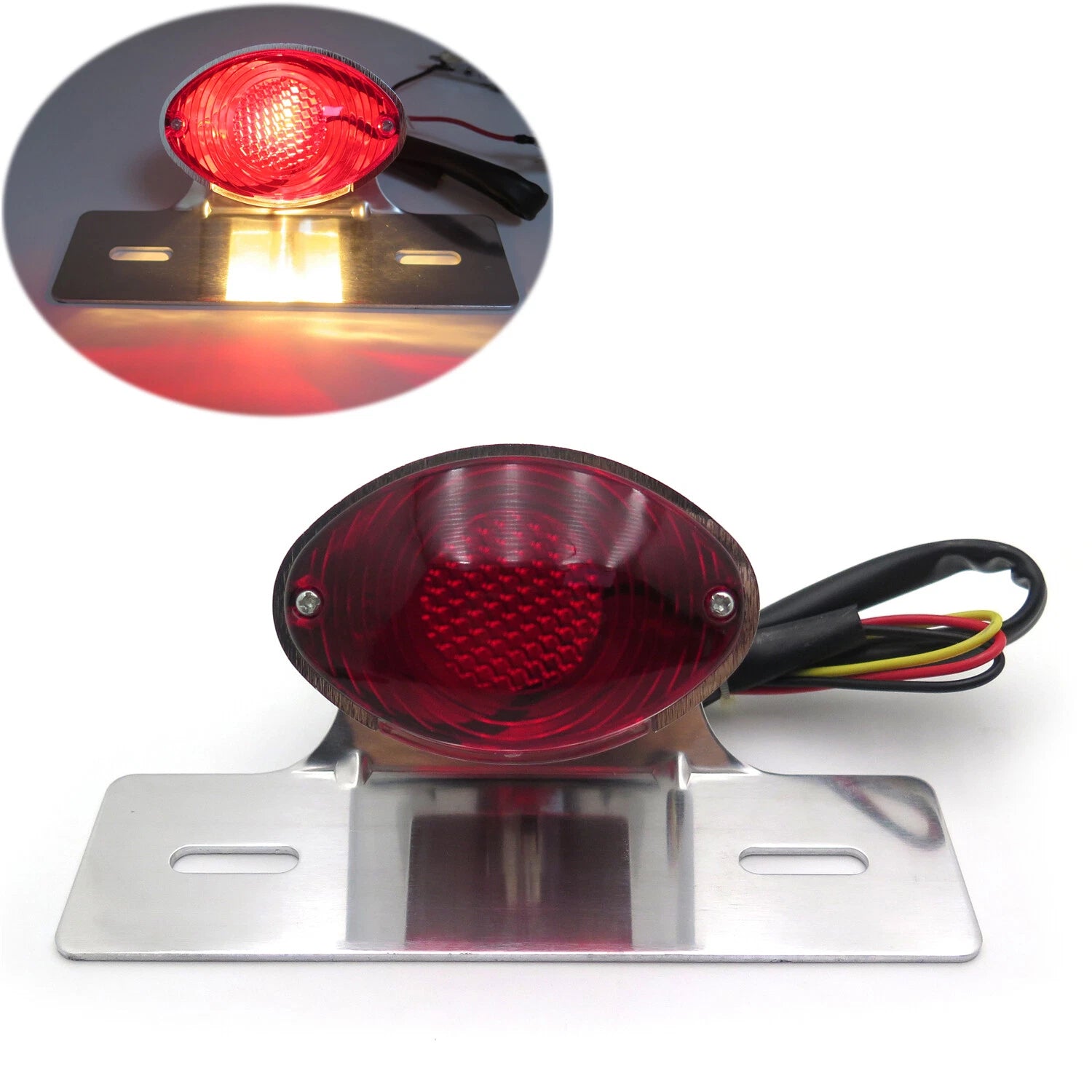Red License Plate Brake Tail Light for Ducati Monster (Universal)