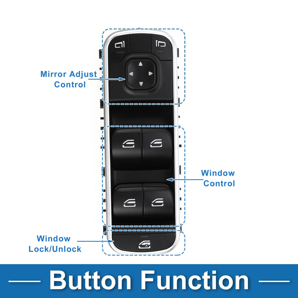 Front Driver Side Power Window Switch for Mercedes-Benz A220 (2019–2022)